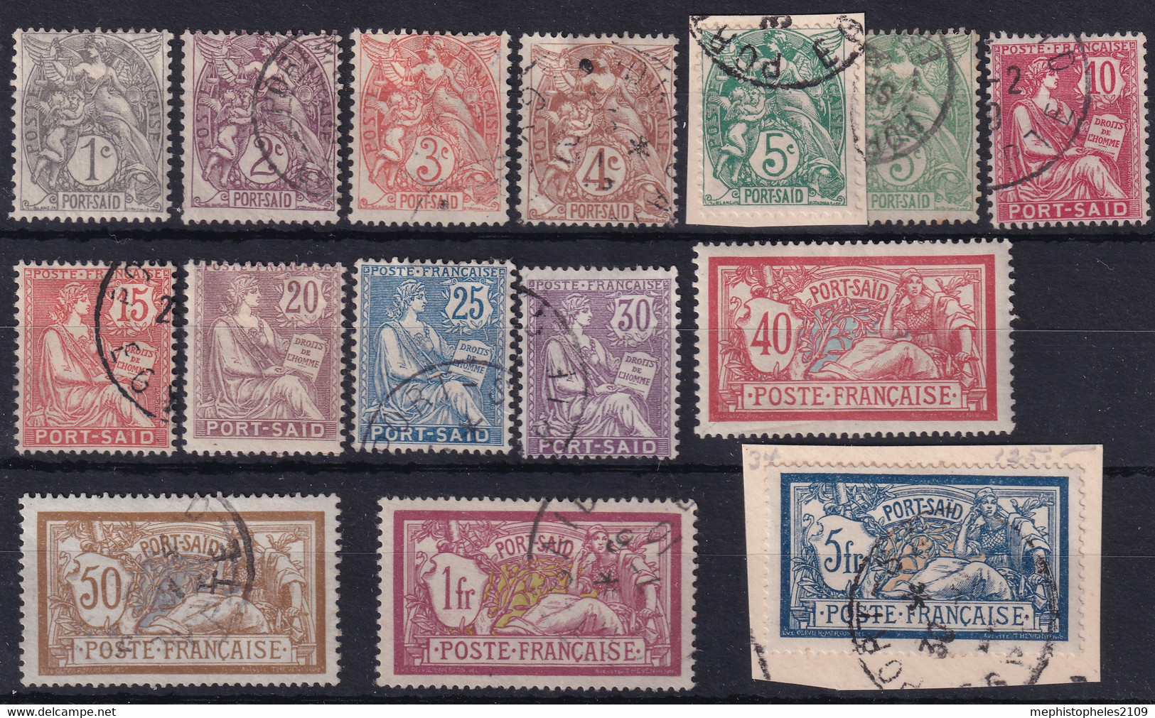 PORT SAID 1902-20 - MLH/canceled - YT 20, 21, 22, 23, 24, 24a, 25, 26, 27, 28, 29, 30, 31, 32 - Used Stamps