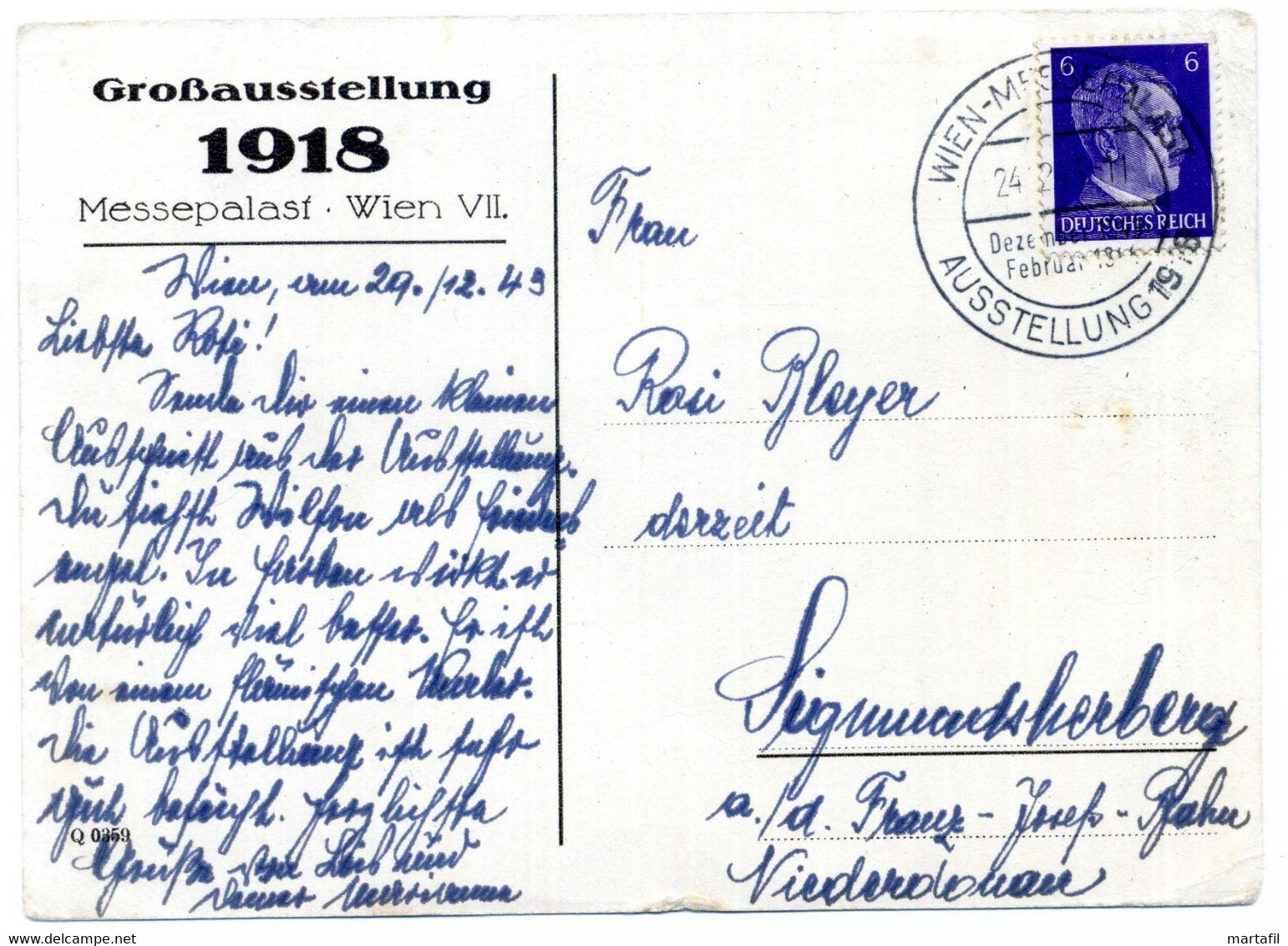 Grobausstellung 1918 Messepalast - Wien VII - Storia Postale