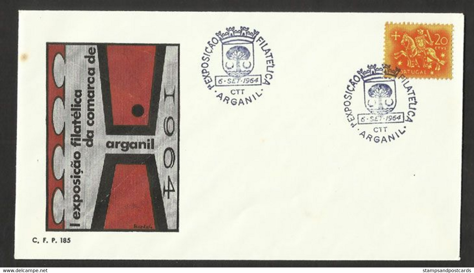 Portugal Cachet Commémoratif  Expo Philatelique Arganil 1964 Event Postmark Stamp Expo - Flammes & Oblitérations