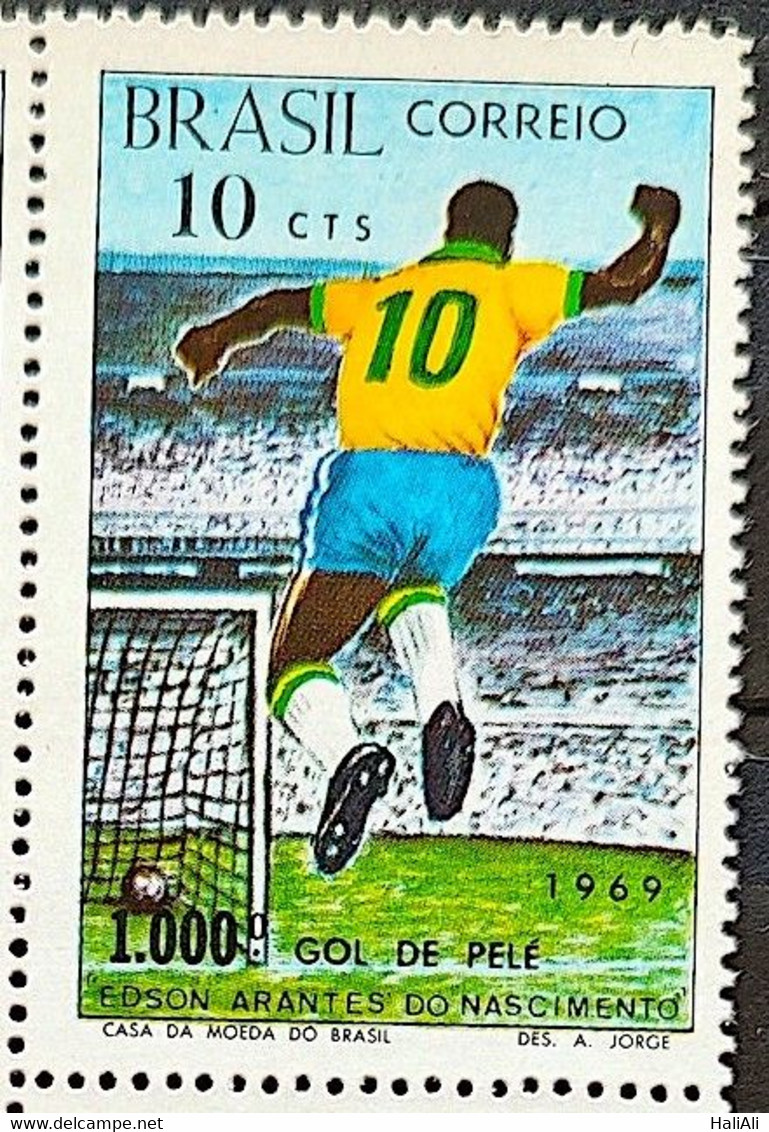 C 658 Brazil Stamp One Thousand Goal Pele Football Soccer 1969 - Other & Unclassified