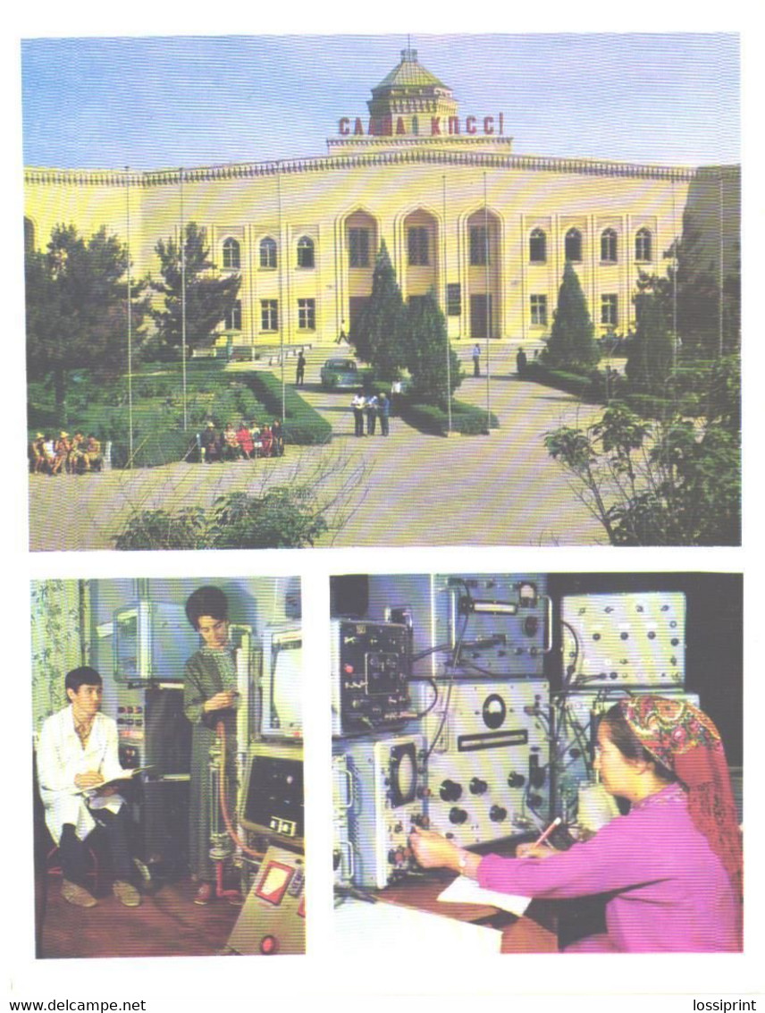 Turkmenistan:Ashgabat, Mihail Kalinin Agricultural Institute, Chemical Institute, Institute O, 1974, Large Size Postcard - Turkménistan