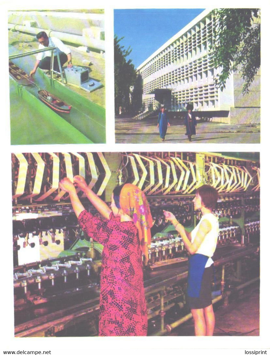 Turkmenistan:Ashgabat, Turkmen Hydroelectrical Reasearch Laboratory, Selproject Institute, 1974, Large Size Postcard - Turkménistan