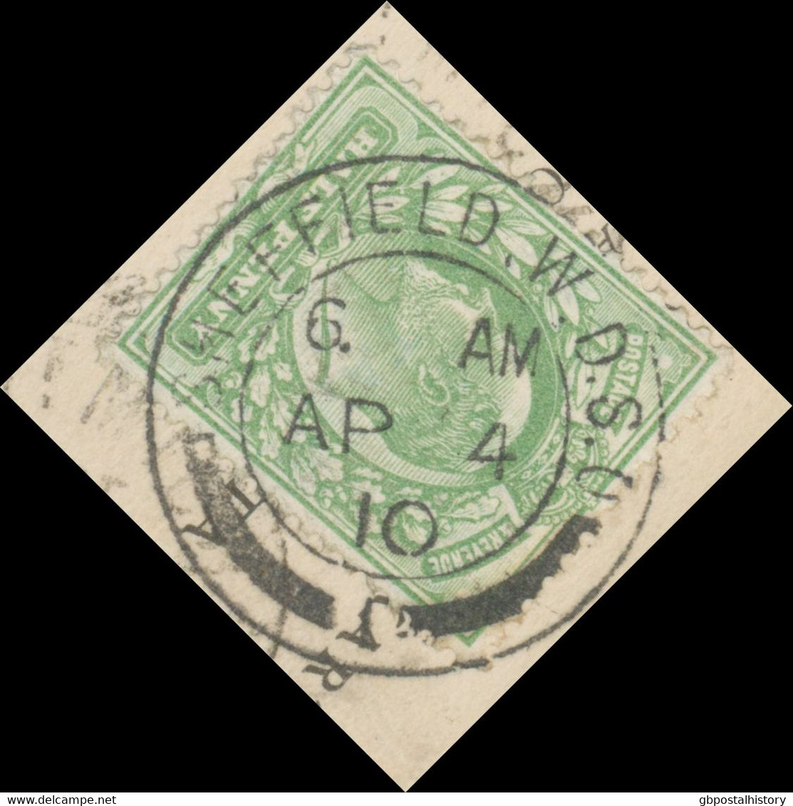 GB 1910 French Pc W 10C From Mont St. Michel REDIRECTED In SHEFFIELD, YORKSHIRE - Cartas & Documentos