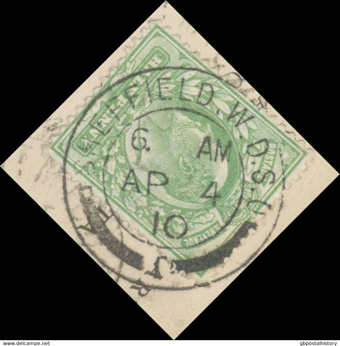 GB 1910 French Pc W 10C From Mont St. Michel REDIRECTED In SHEFFIELD, YORKSHIRE - Storia Postale