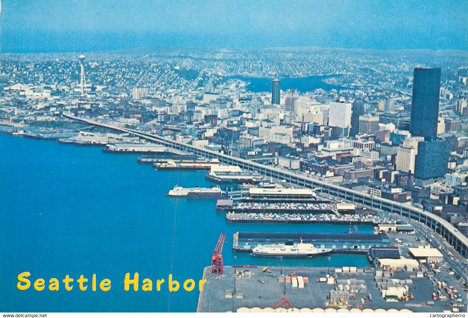 Postcard United States > WA - Washington > Seattle Aerial 1968 - Seattle