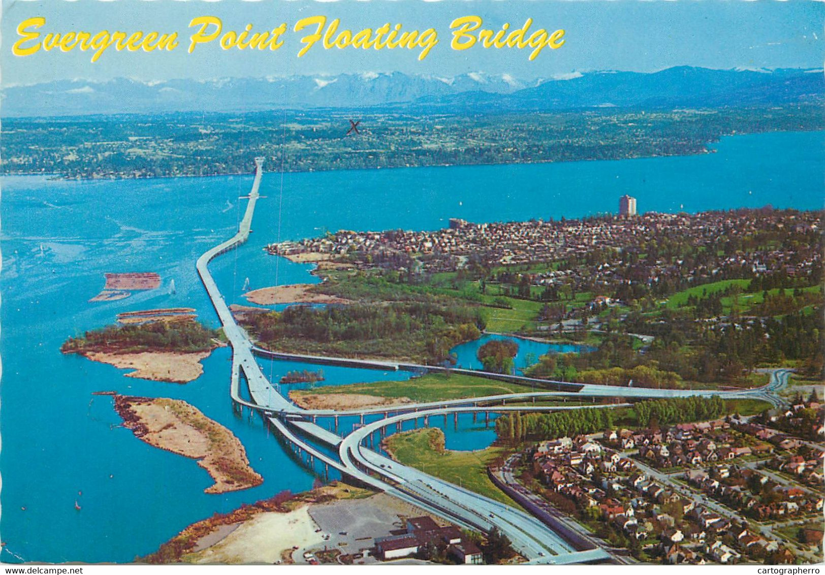 Postcard United States > WA - Washington > Seattle Evergreen Point Bridge - Seattle