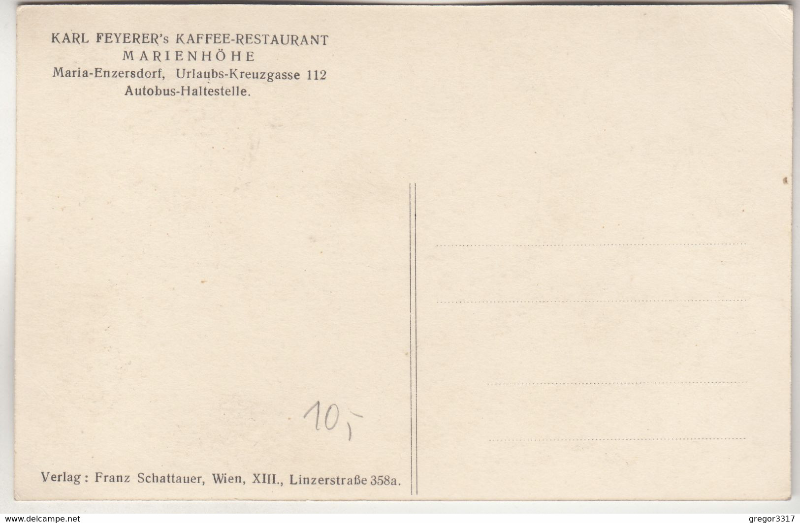 C2754) Ausblick Vom Kaffee Restaurant MARIENHÖHE MARIA ENZERSDORF NÖ -- Sehr Alt ! - Maria Enzersdorf