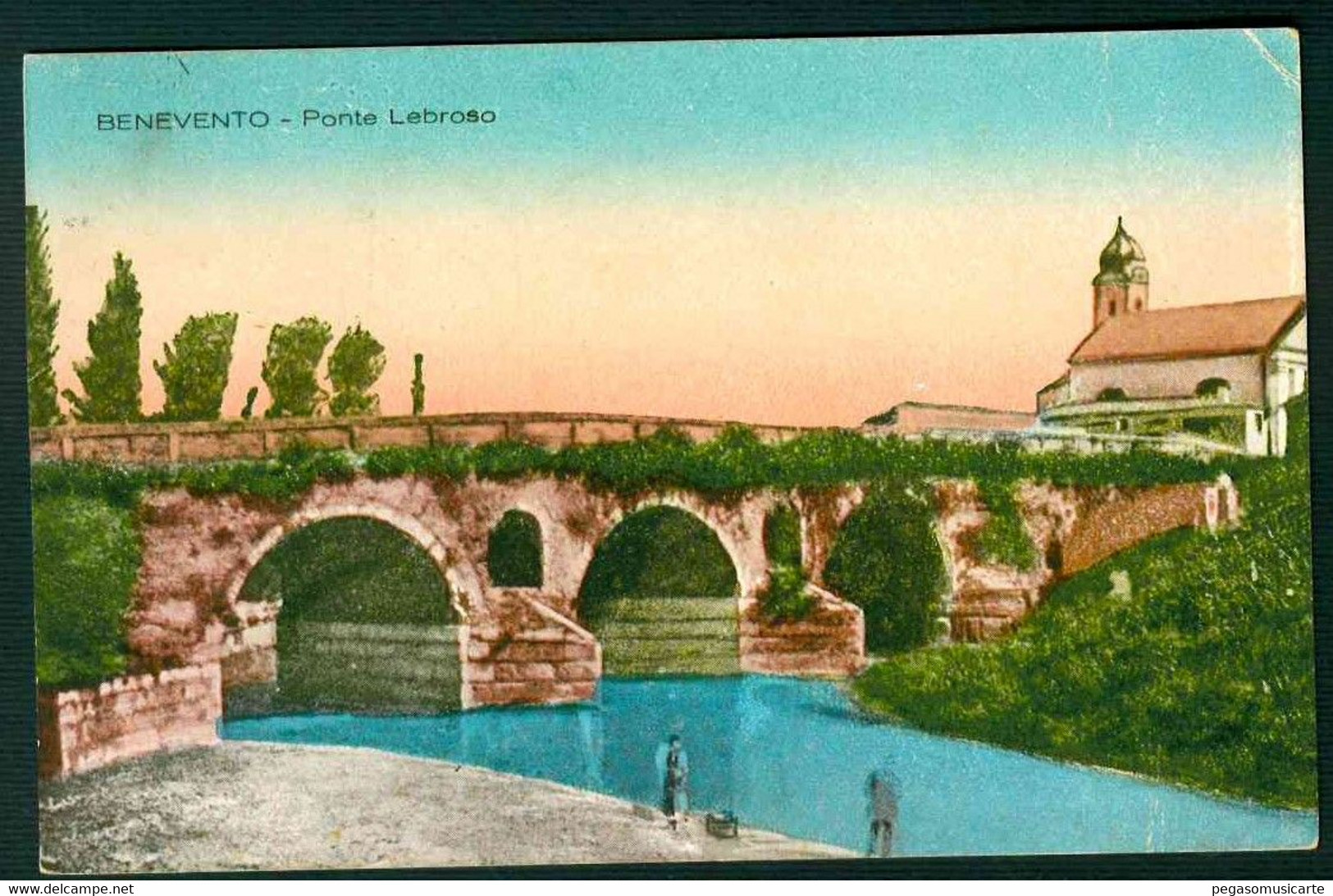 CLH 049 - BENEVENTO PONTE LEBROSO ANIMATA 1923 EDITORE JEVOLELLA STORIA POSTALE - Benevento