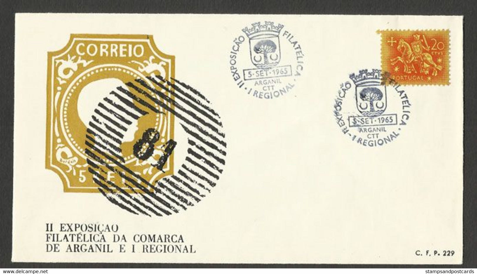 Portugal Cachet Commémoratif Expo Philatelique Arganil 1965 Event Postmark Stamp Expo - Flammes & Oblitérations