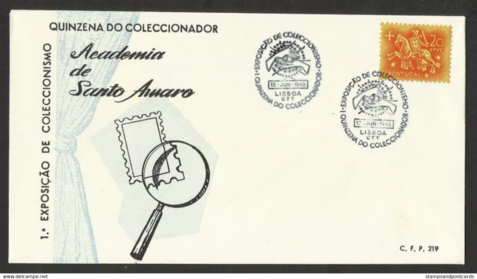 Portugal Cachet Commémoratif  Expo Toutes Collections Academia De Santo Amaro 1965 Event Postmark Collectors Expo - Postal Logo & Postmarks