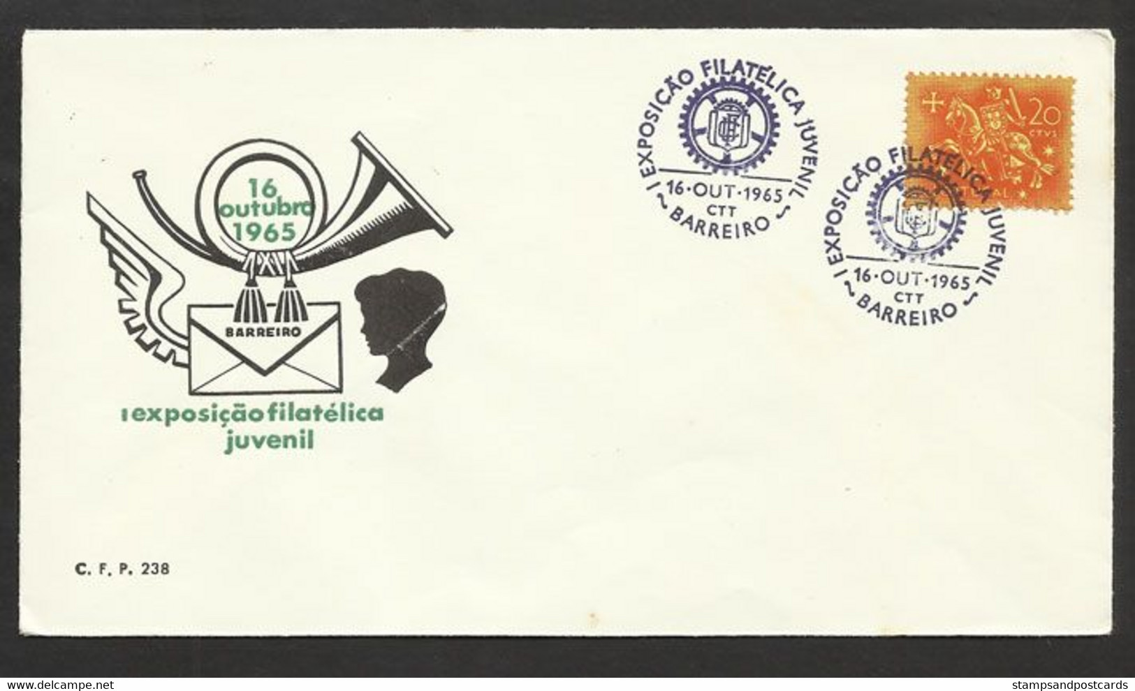 Portugal Cachet Commémoratif  Expo Philatelique Barreiro 1965 Event Postmark Philatelic Expo - Flammes & Oblitérations