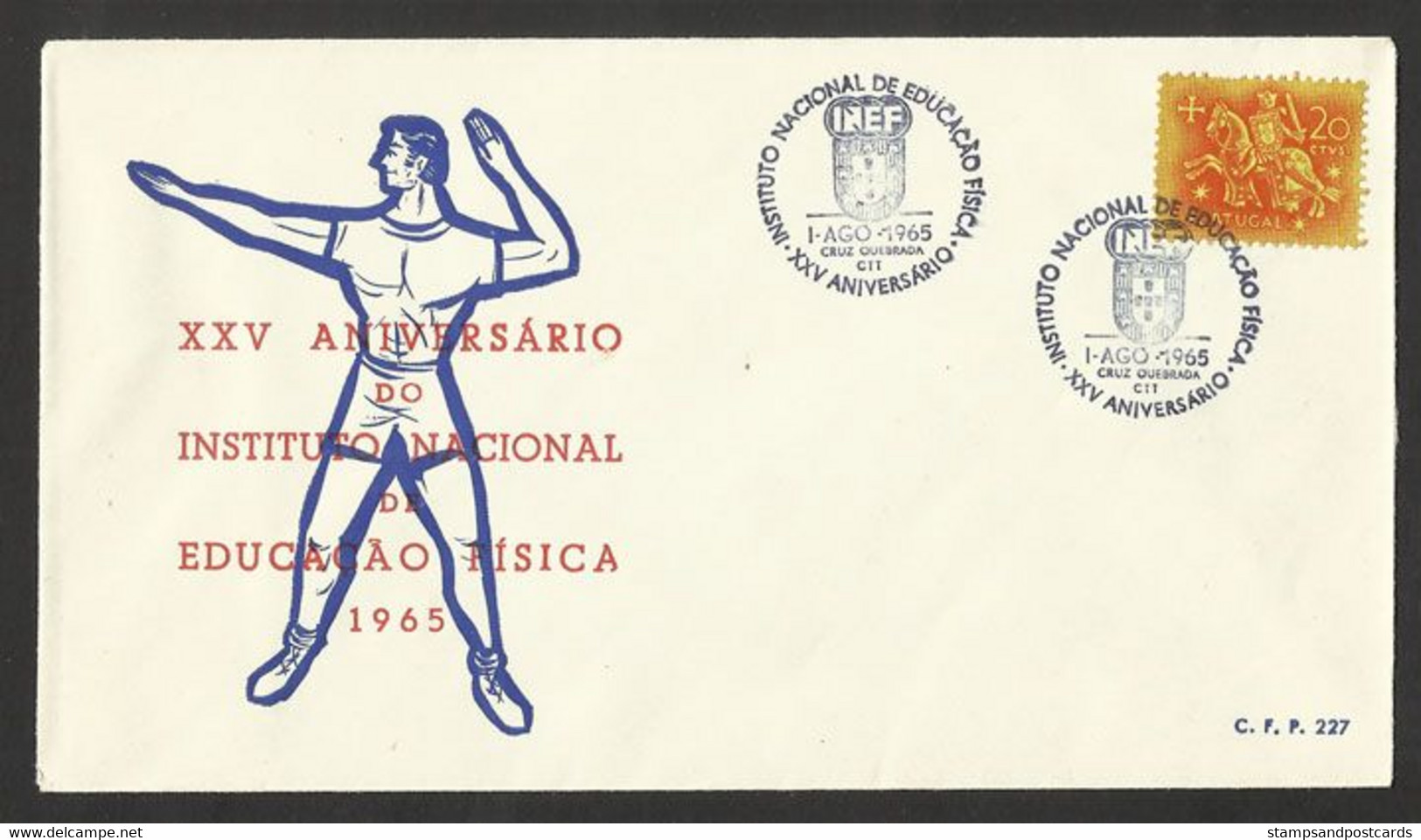 Portugal Cachet Commémoratif Université Education Physique  Cruz Quebrada 1965 Event Pmk Physical Education College - Flammes & Oblitérations