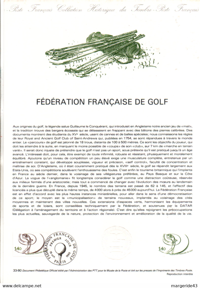 FRANCE LES DOCUMENTS FDC 1980 DANS UN CLASSEUR - Vrac (max 999 Timbres)