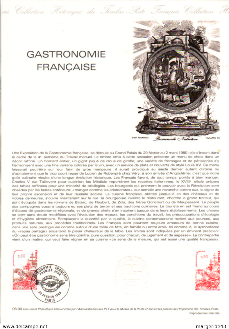 FRANCE LES DOCUMENTS FDC 1980 DANS UN CLASSEUR