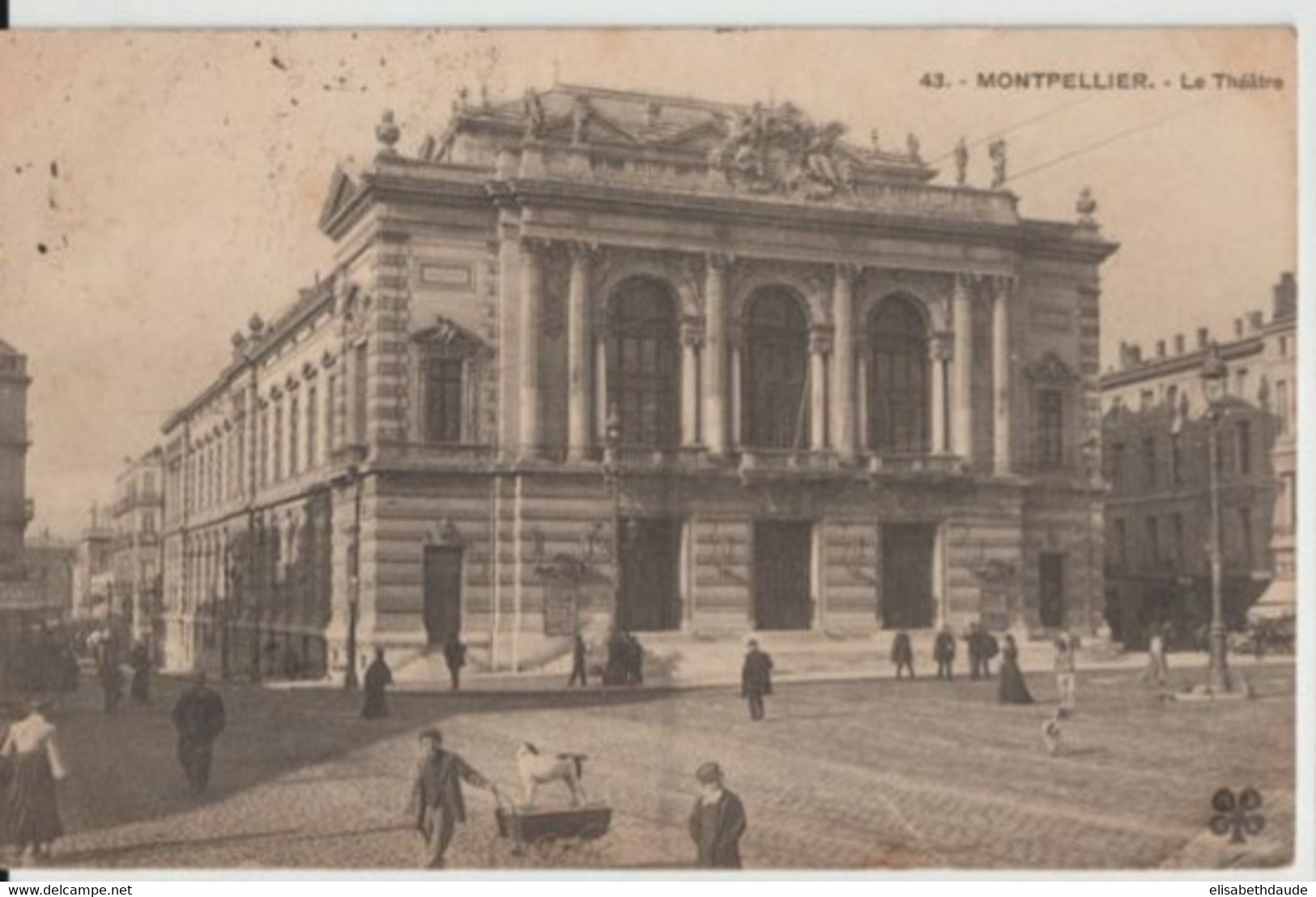 1914 - SEMEUSE PERFORE (PERFIN) Sur CP De MONTPELLIER (HERAULT) => MACON - Storia Postale