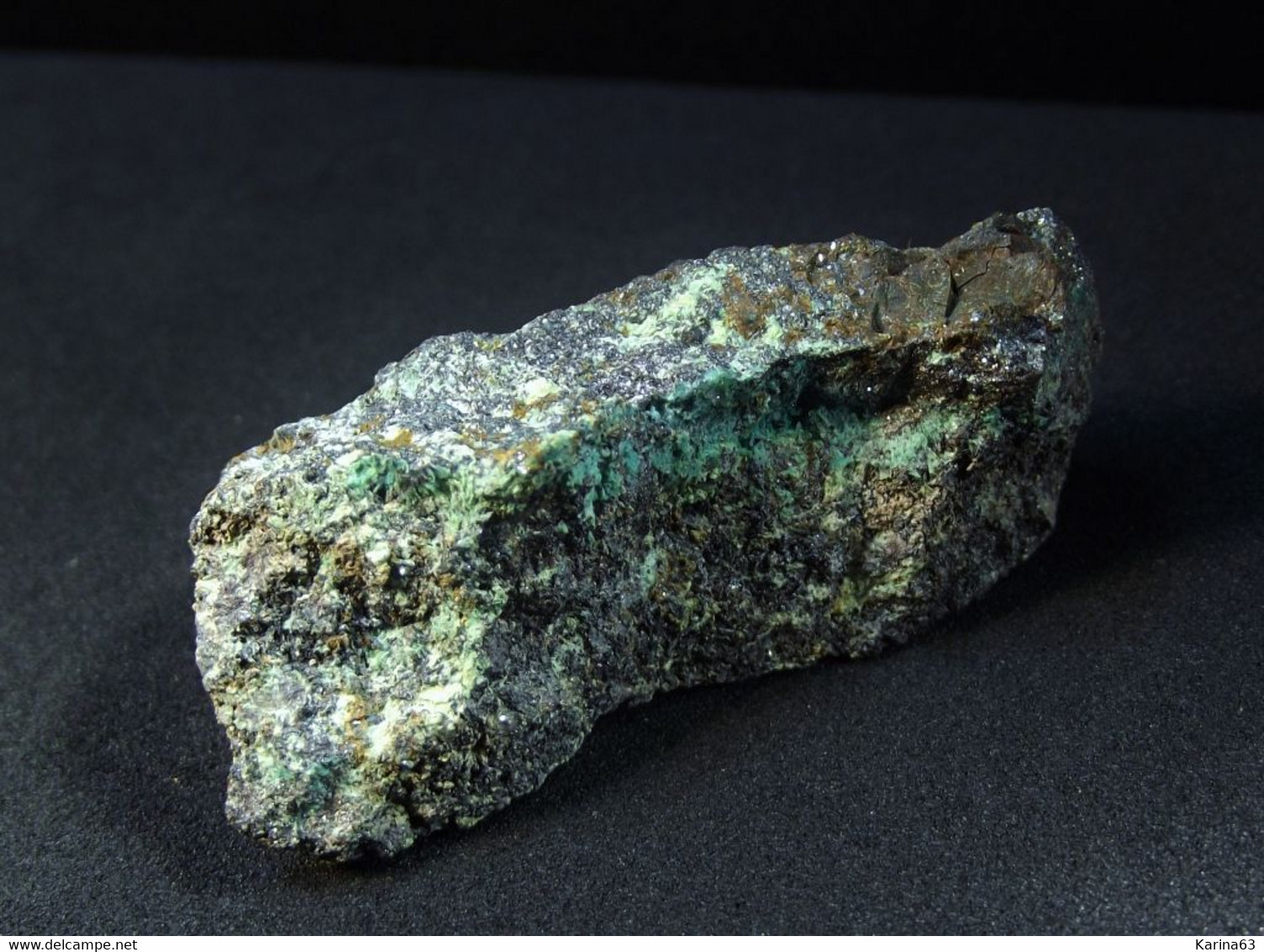 Chysocolle , Malachite & Hematite  ( 4.5 X 2.5 X 1.5 Cm) BBC N° 3 Mines Santa Maria Mining Distr. La Paz - Arizona - USA - Minéraux