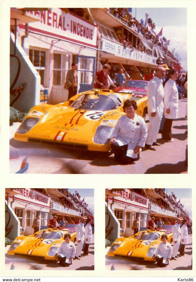 24heures du mans 1971 * 12 photos anciennes * voitures pilotes sport automobile circuit course