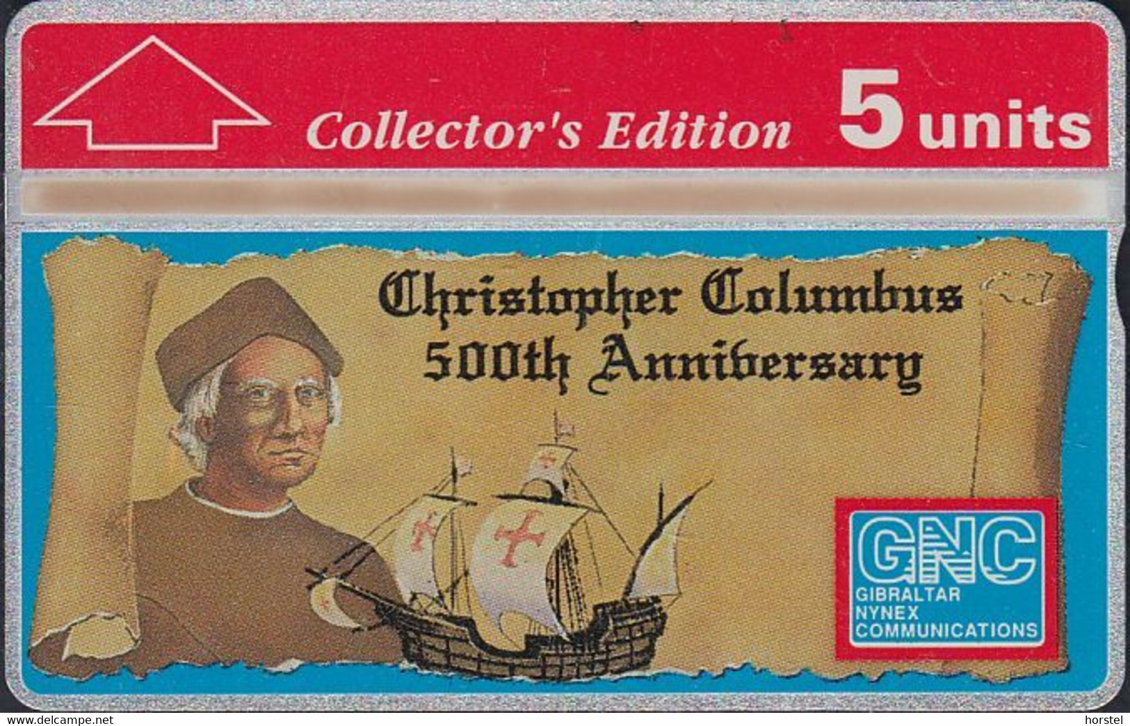 Gibraltar L&G - 16 Christopher Columbus 500th Anniversary - 5 Units - 207 A - Mint - Gibraltar