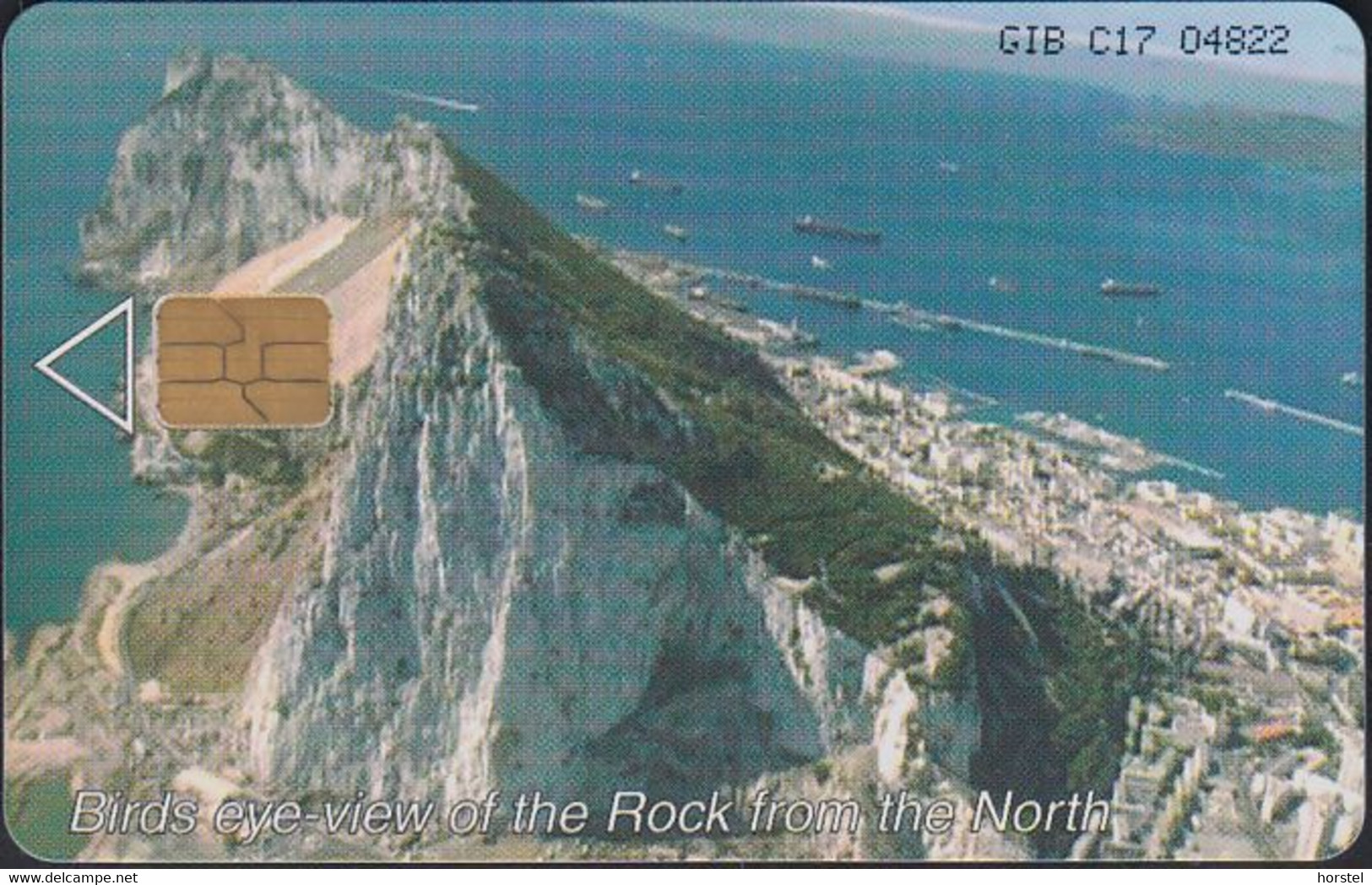 Gibraltar Chip - C17 Bird Eye North View Of The Rock - 100 Units - Gibilterra