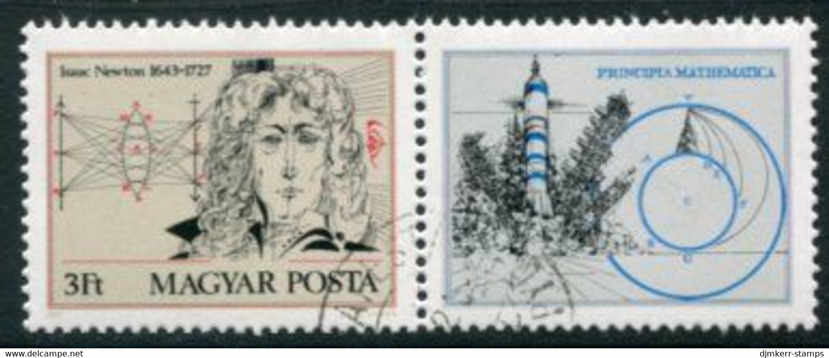 HUNGARY 1977 Isaac Newton Anniversary Used.  Michel 3199 Zf - Used Stamps
