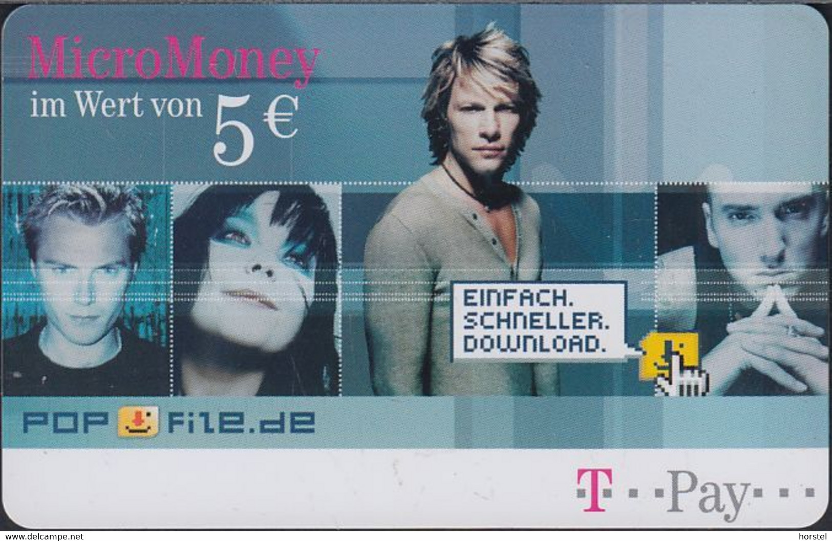 GERMANY Mikro Money 5€ - Jon Bon Jovi - Michael Jackson - Mint - T-Pay Micro-Money