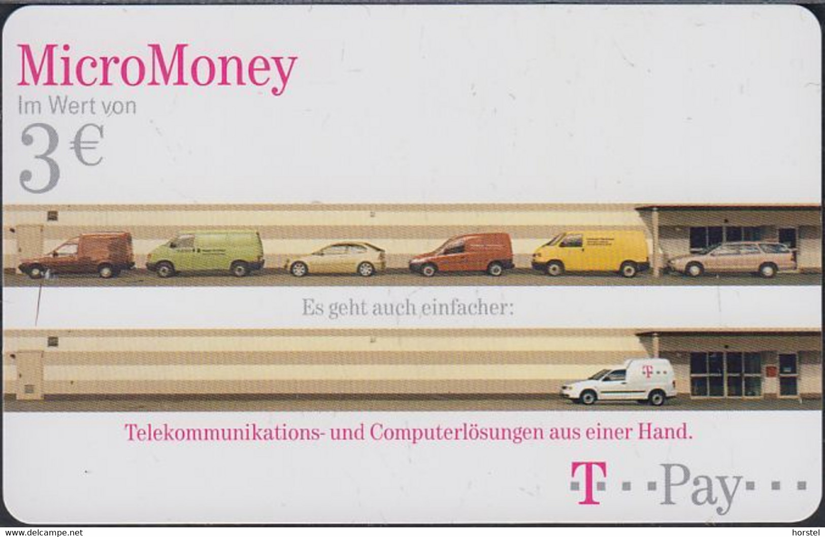 GERMANY Mikro Money - MM K003 T-pay 3€  - Auto - Cars -  Mint - [3] T-Pay  Micro-Money