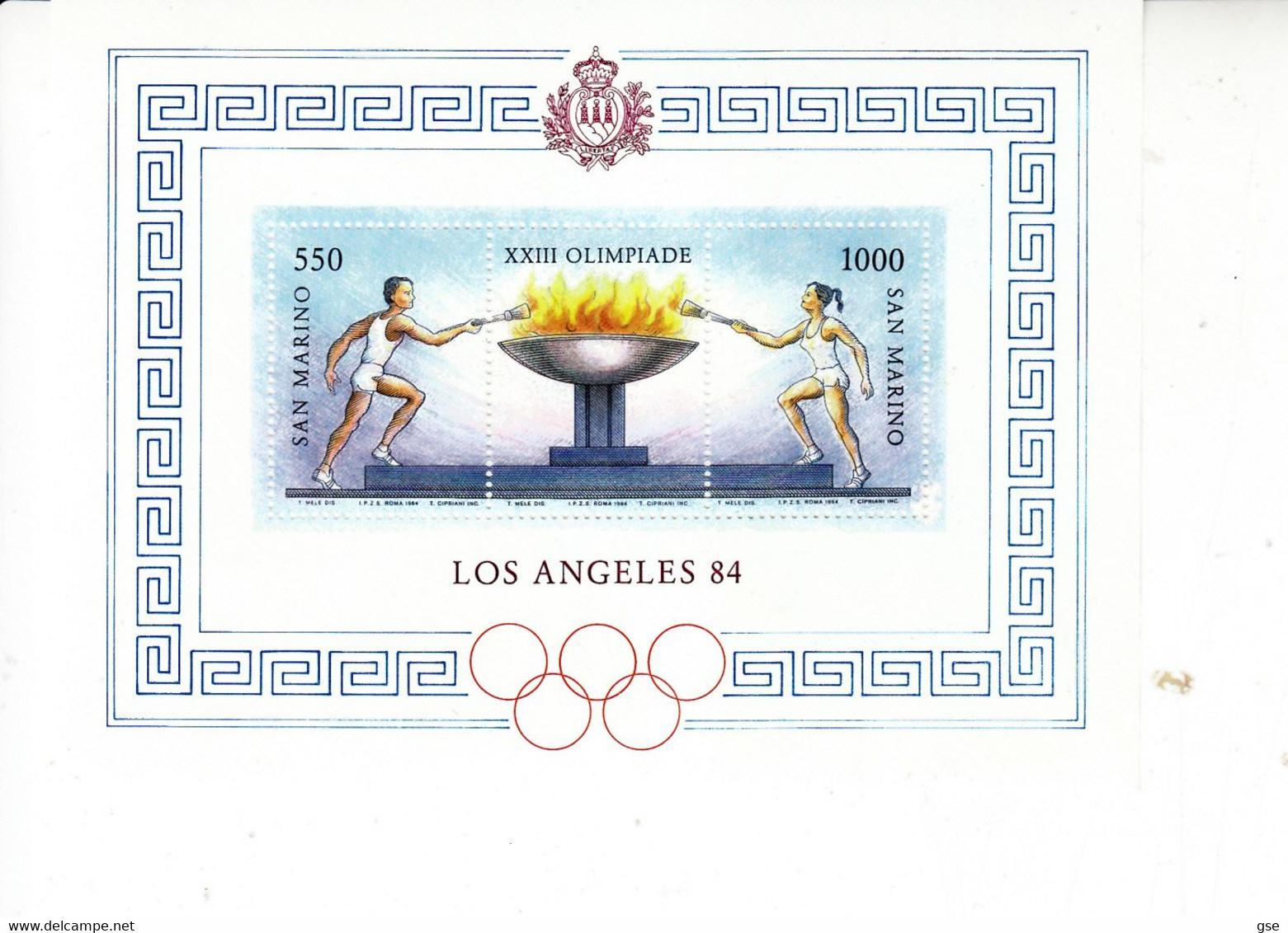 SAN MARINO  1984 - Olimpiade Los Angeles - Blocchi & Foglietti