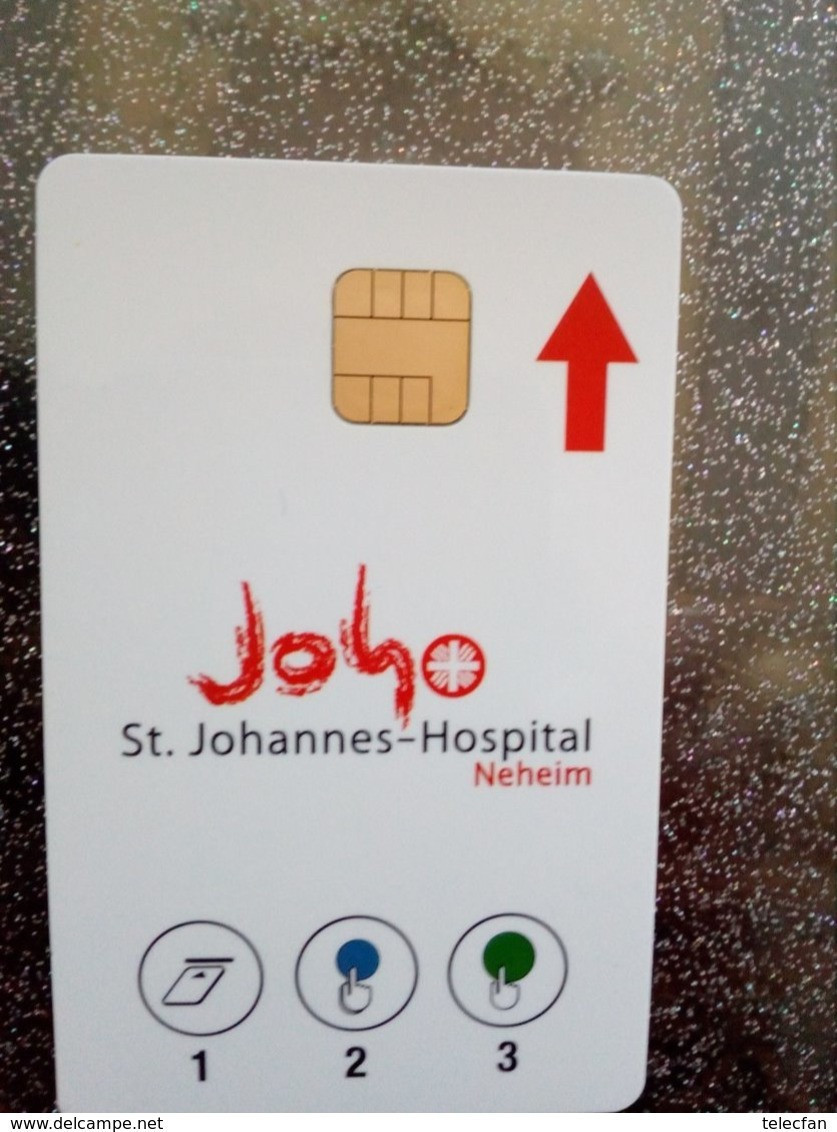 ALLEMAGNE CARTE A PUCE CHIP CARD CARTE HOPITAL ST JOHANNES HOSPITAL NEHEIM NEUVE MINT - Ausstellungskarten