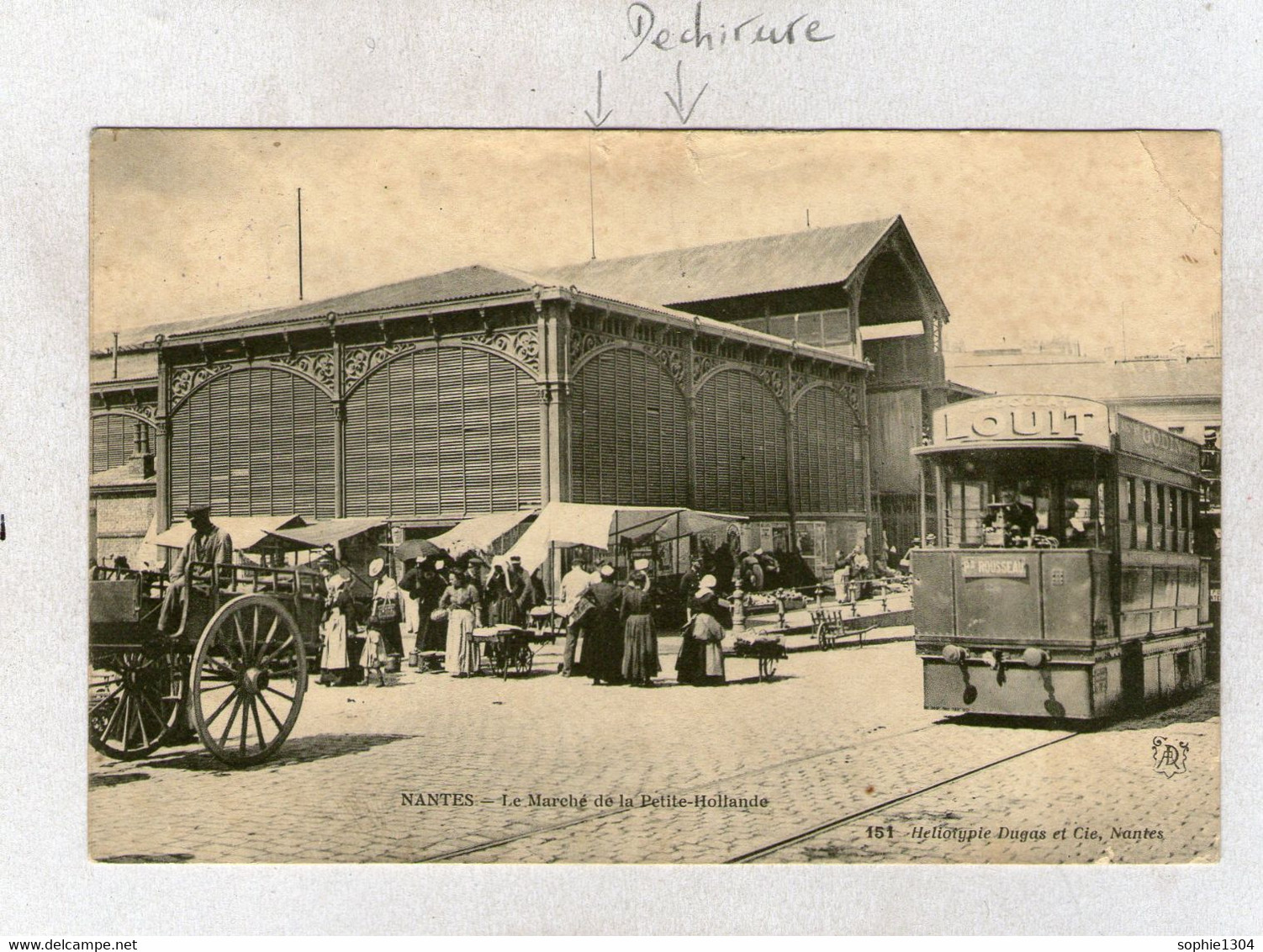 NANTES - Le Marché De La Petite Hollande - Tramways - 1916 - - Nantes