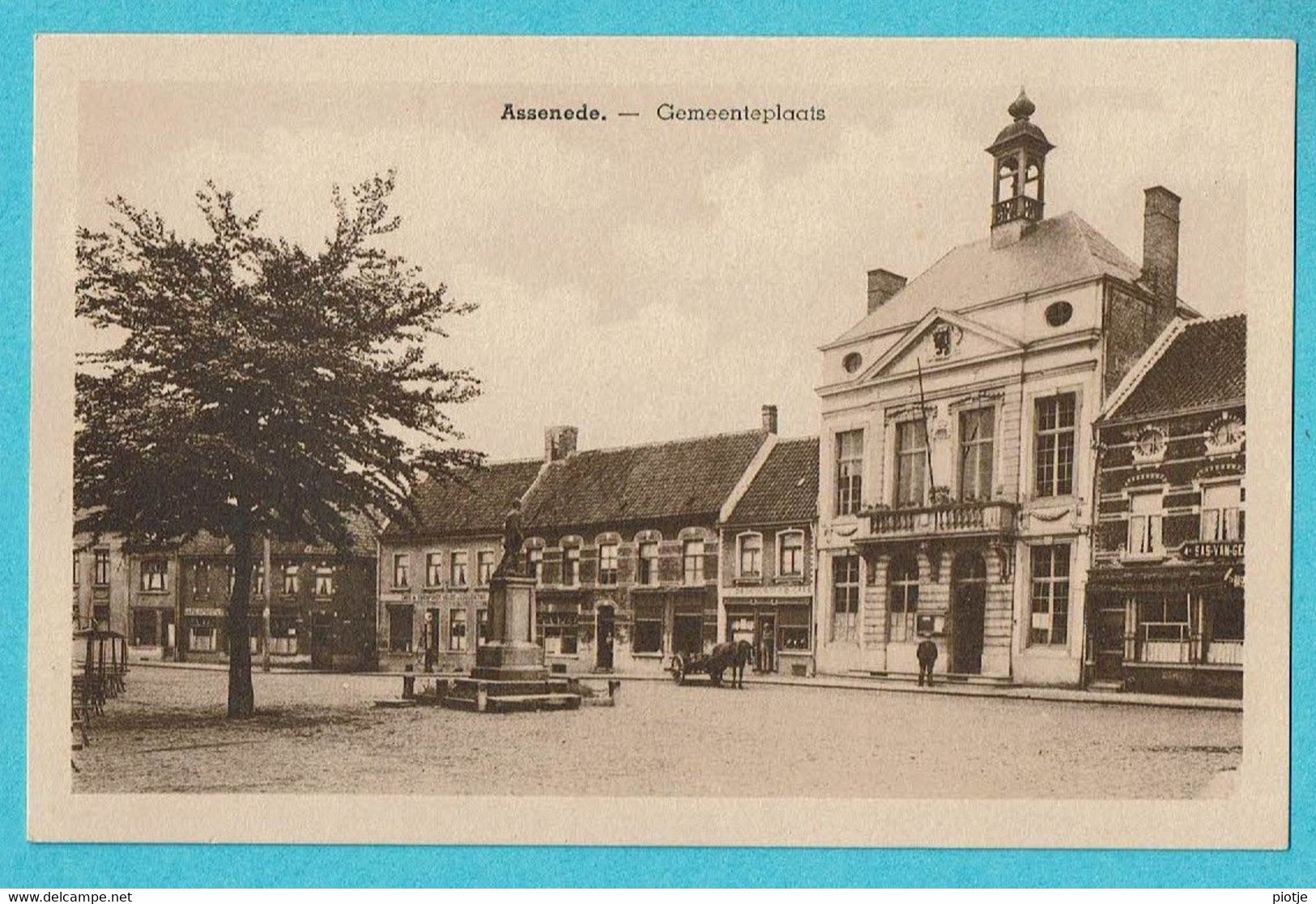 * Assenede (Meetjesland - Oost Vlaanderen) * (Uitg Gilson Richard - Em. Beernaert) Gemeenteplaats, Sas Van Gent, Old - Assenede