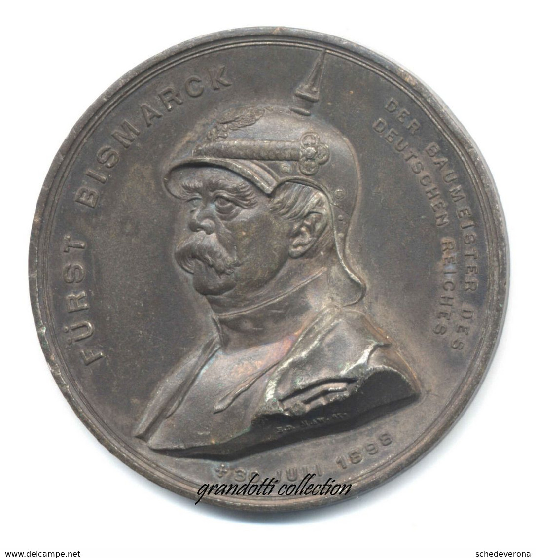 OTTO BISMARCK 1898 MEDAGLIA CELEBRATIVA MORTE CANCELLIERE GERMANIA - Royal/Of Nobility