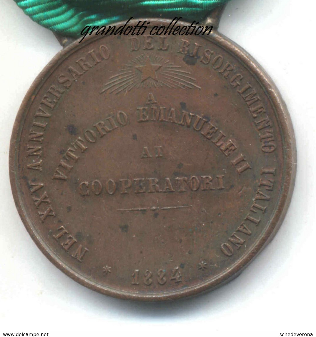 GRANDUCATO DI TOSCANA DECORAZIONE VETERANI XXV RISORGIMENTO ITALIANO 1884 - Adel