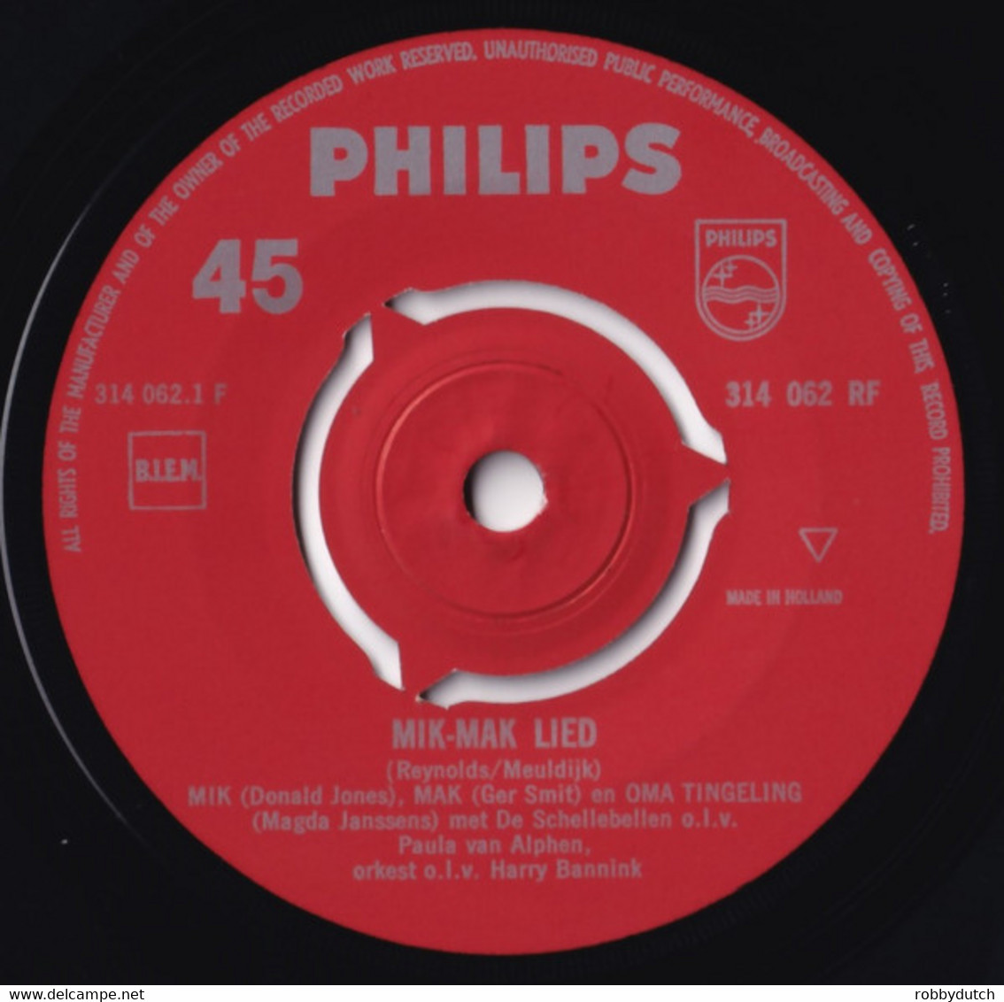 * 7" *  Mik (Donald Jones) En Mak (Ger Smit) - MIK-MAK LIED (Holland 1963) - Kinderlieder