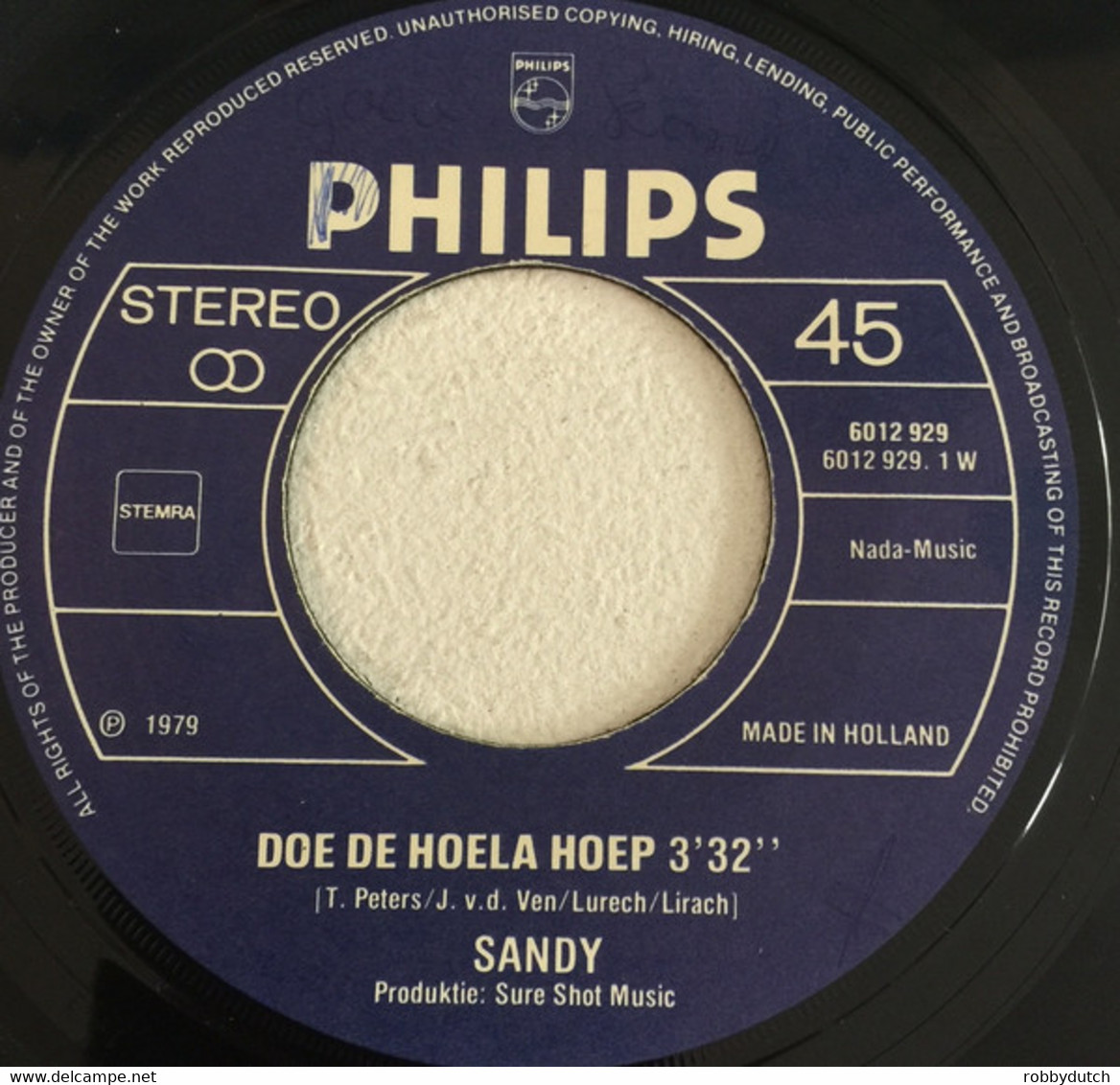 * 7" *  SANDY - DOE DE HOELA HOEP (Holland 1979) - Otros - Canción Neerlandesa