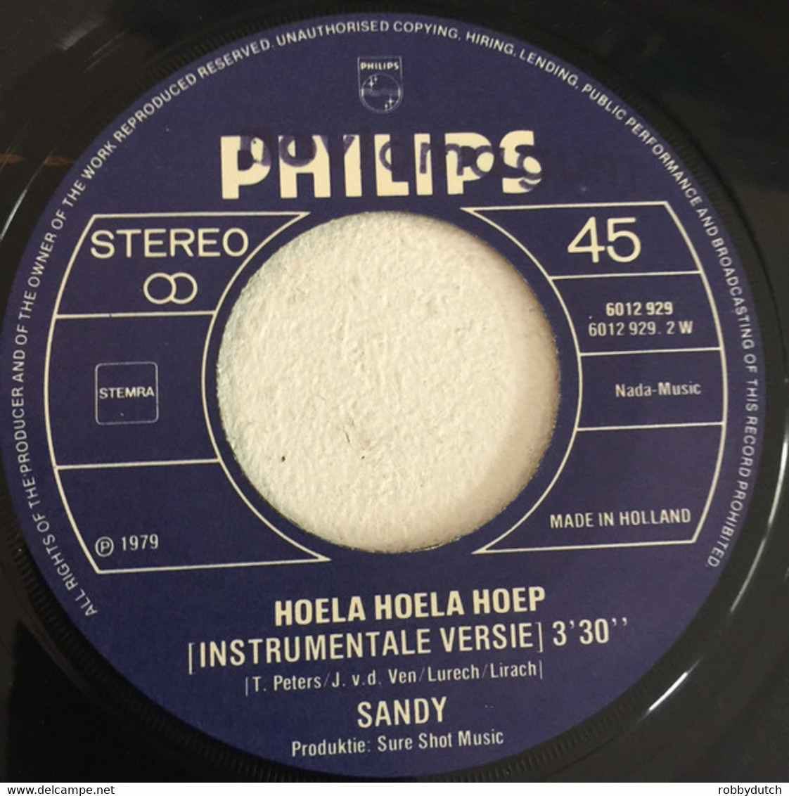 * 7" *  SANDY - DOE DE HOELA HOEP (Holland 1979) - Autres - Musique Néerlandaise