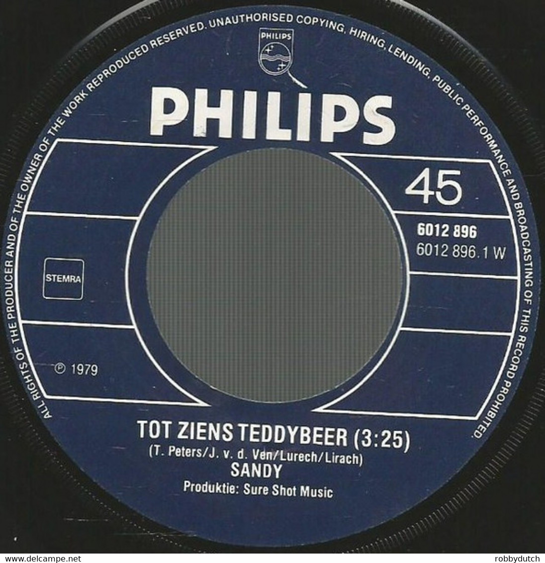 * 7" *  SANDY - TOT ZIENS TEDDYBEER (Holland 1979) - Otros - Canción Neerlandesa