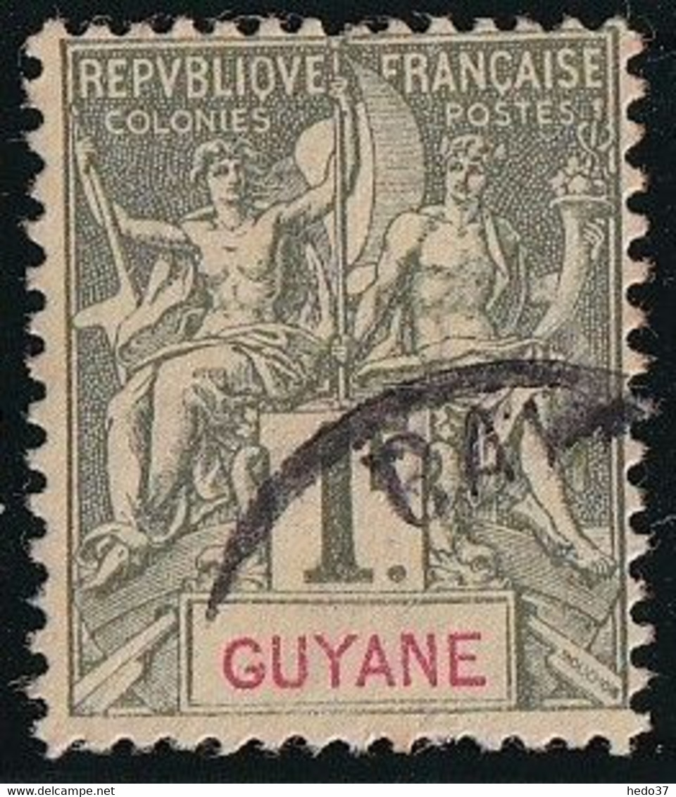 Guyane N°42 - Oblitéré - TB - Usati