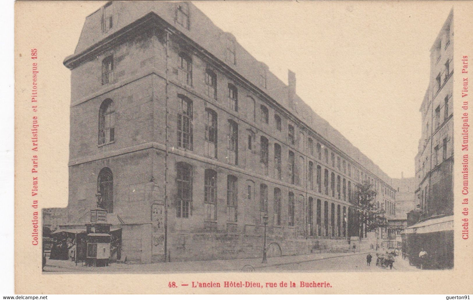 CPA (santé) PARIS 5e L Ancien Hotel Dieu Rue De La Bucherie (b Theme 16) Parfait Etat - Santé