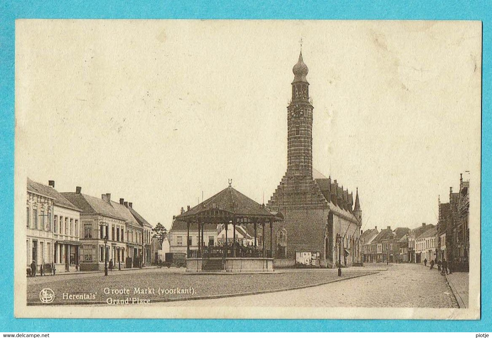 * Herentals - Hérenthals (Antwerpen - Anvers) * (Nels, Uitg R. Peeters Wouters) Grote Markt, Grand'Place, Kiosque, Kiosk - Herentals