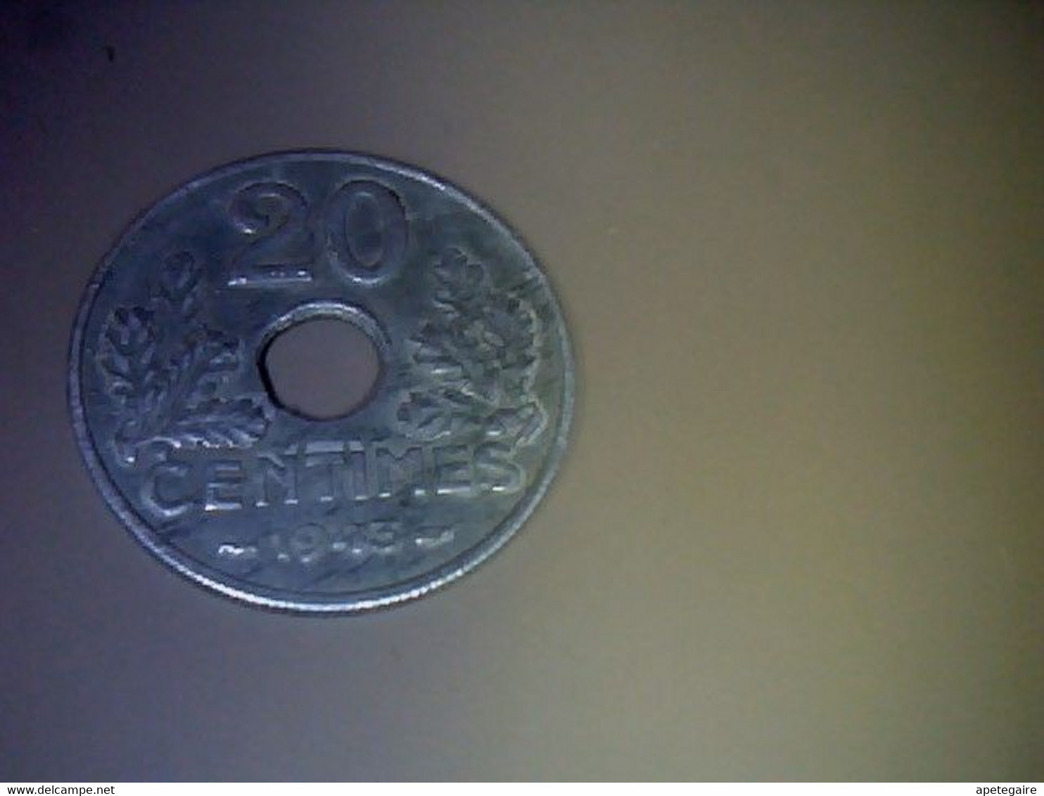 Monnaie état Français  Pieces De 20 Centimes Année 1943  Beau à Très Beau  Voir Photos - 20 Centimes