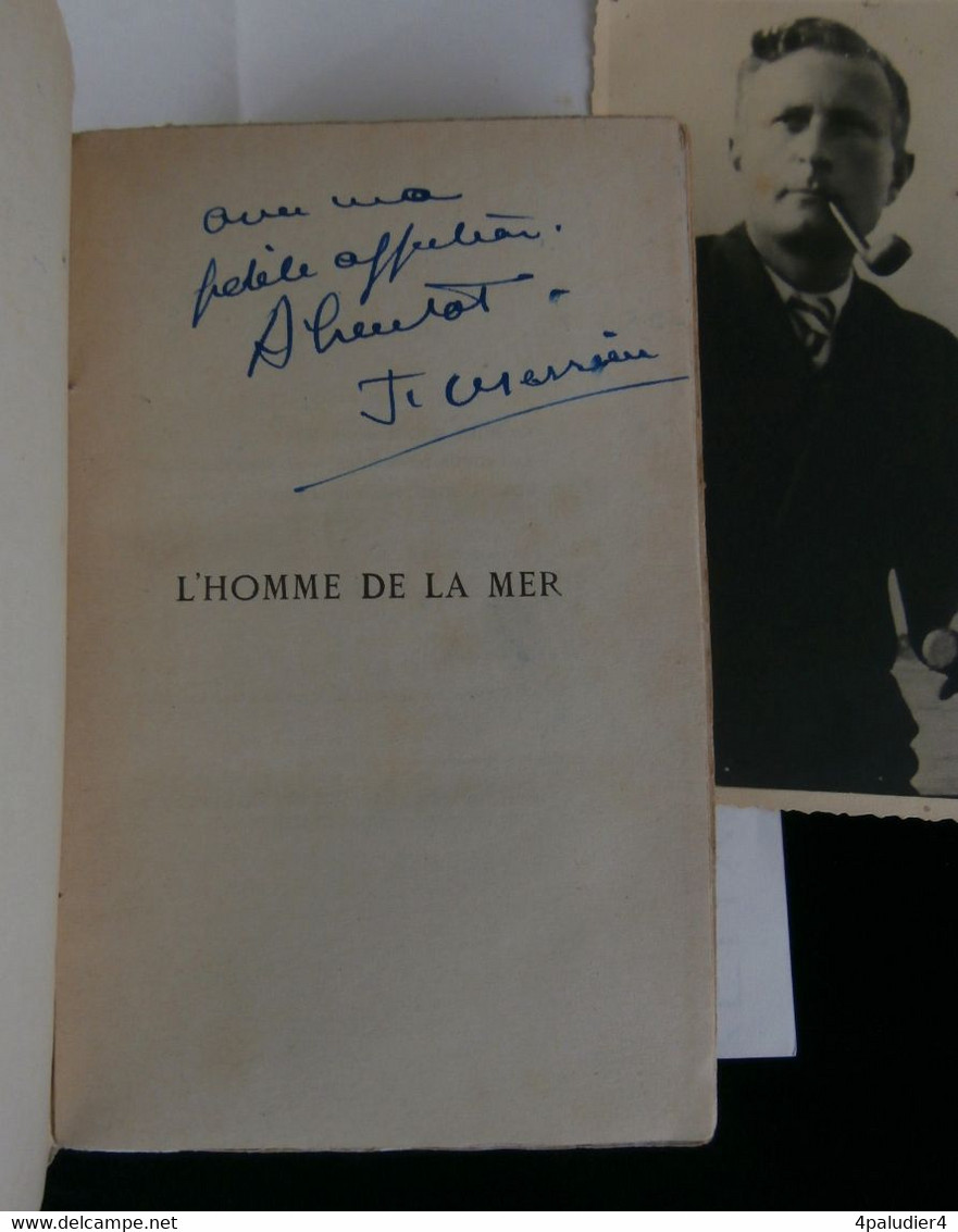 ( Bretagne Voile ) L'HOMME DE LA MER Jean MERRIEN + Lettre Autographe Et Photo Originale - Bateau