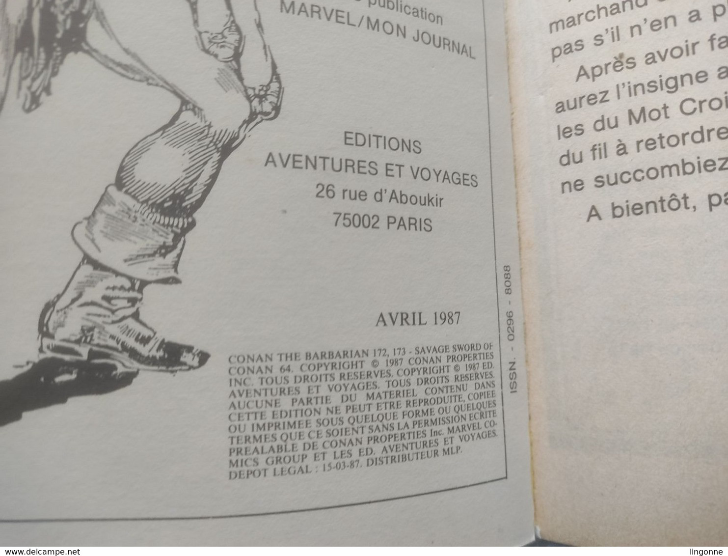 1987 Super CONAN N°19 Mensuel " Les Enfants De Rhan " Mon Journal - Conan