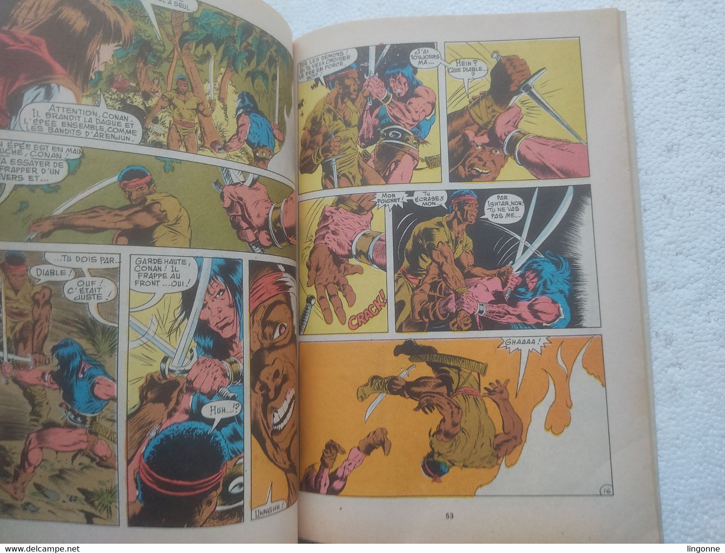 1986 Super CONAN N°14 Mensuel " Le Sorcier De Zingara " Mon Journal (couverture Pliée) - Conan