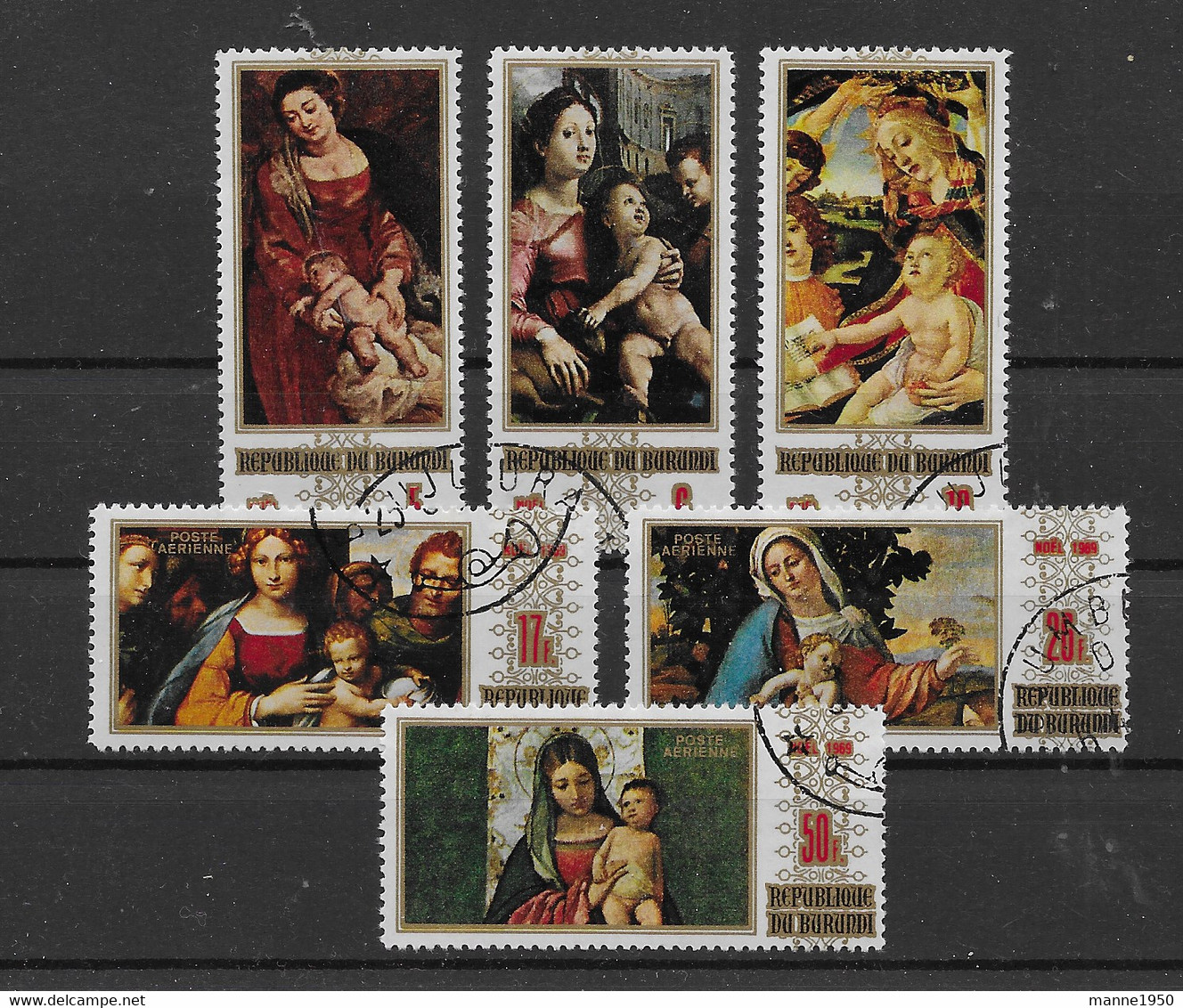 Burundi 1969 Madonna Mi.Nr. 531/36 Kpl. Satz Gestempelt - Used Stamps