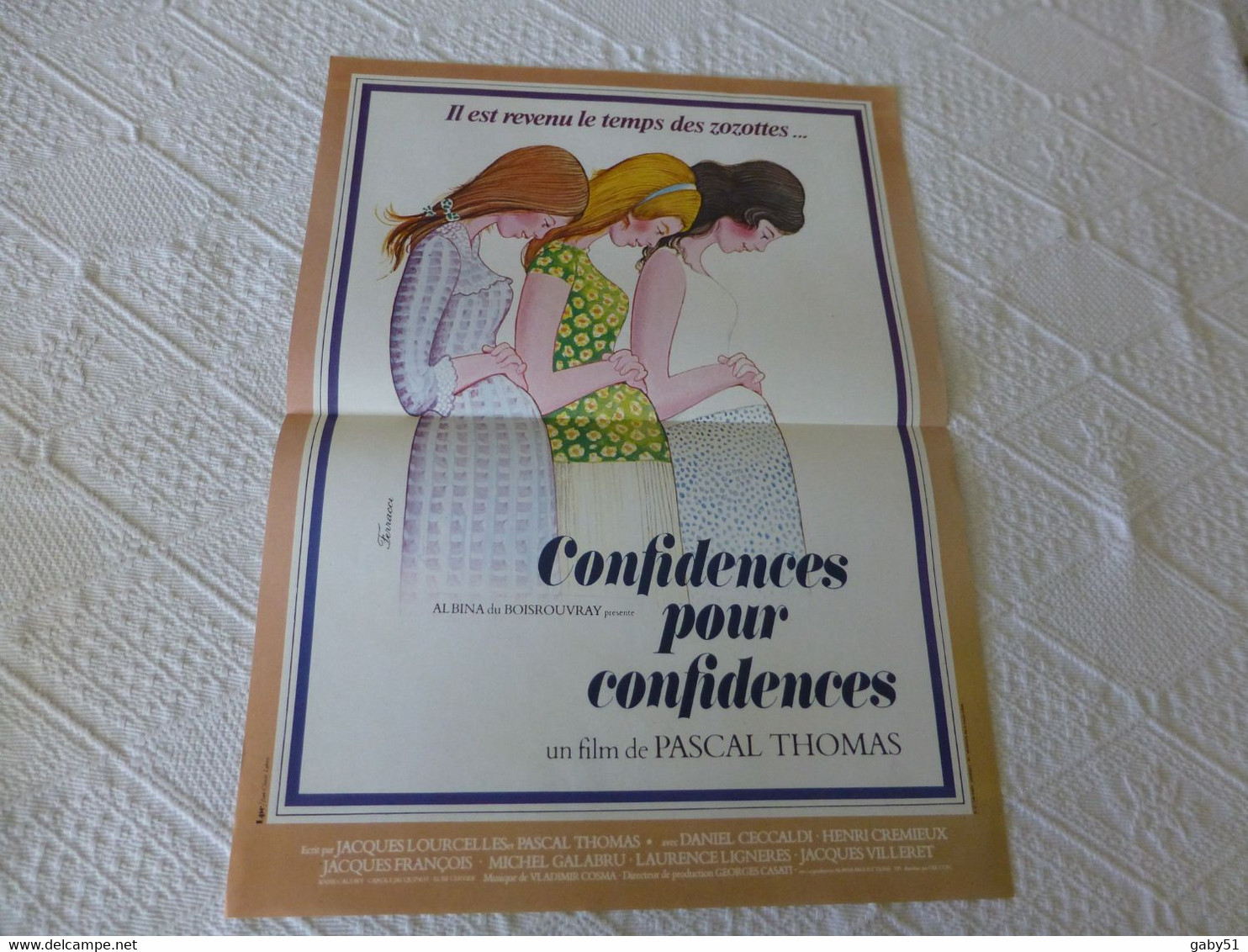 Confidences Pour Confidences, Ferracci 1977 Affiche Originale Film  (54 X 40) état Superbe ; F 01 - Manifesti