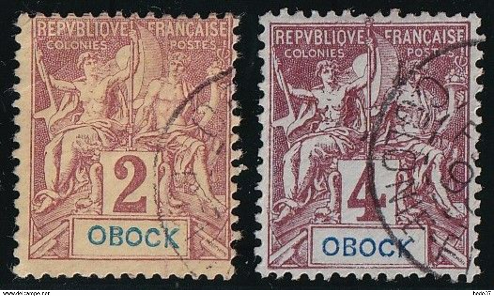 Obock N°33/34 - Oblitéré - TB - Used Stamps