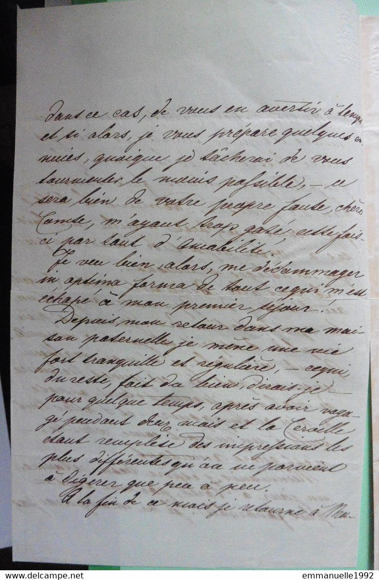 Lettre Autographe 3 Pages 1862 Prinz Theodore Von Thurn Und Taxis Prince Tours Et Taxis Oncle Paul Ami Louis II Bavière - Familias Reales