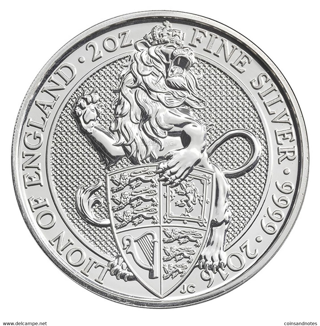 2016 - £5 - 2 Oz Silver - Queen's Beasts Lion Of England - BU - Collezioni