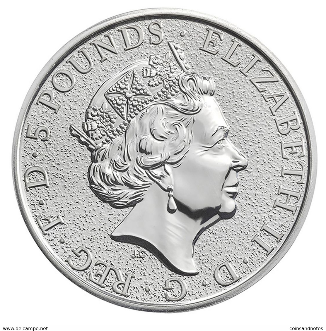 2016 - £5 - 2 Oz Silver - Queen's Beasts Lion Of England - BU - Sammlungen