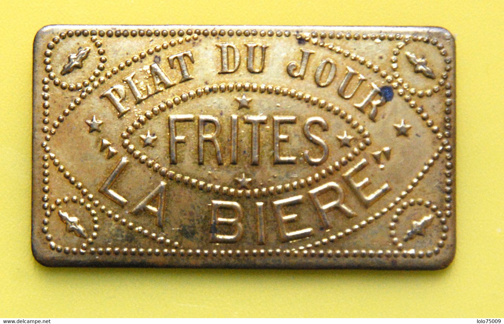 Jeton Brasserie La Bière Plat Du Jour Frites Paris - Monétaires / De Nécessité
